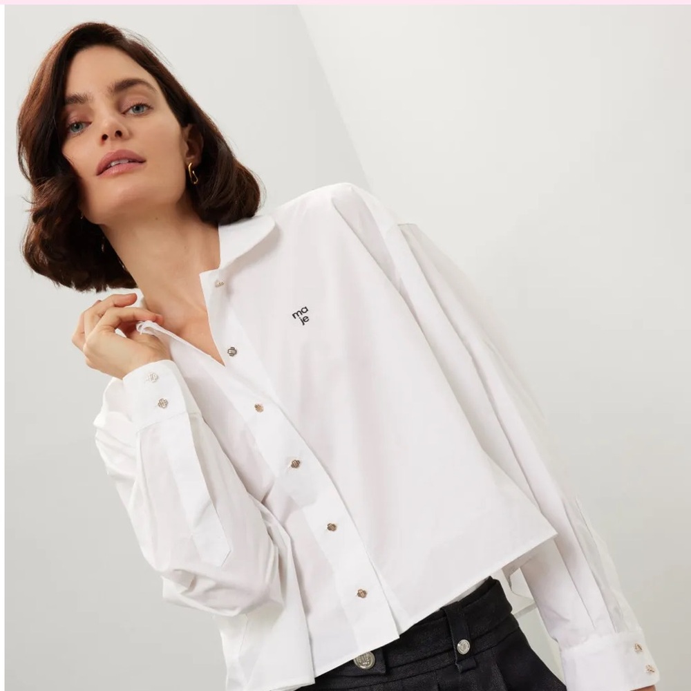 NWT maje collared shirt top
